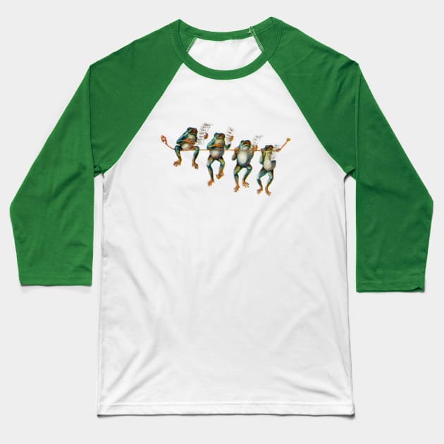 19th C. Singing Frogs Baseball T-Shirt by historicimage